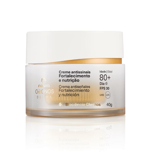 AR 034 - Natura Creme Antissinais Fortalecimento e Nutrição 80+ Dia Chronos Derma