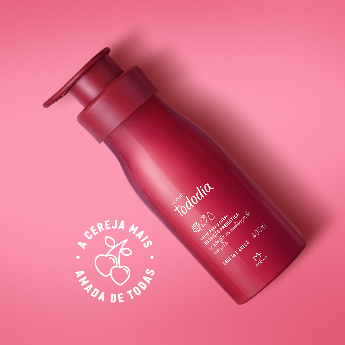 AR-017 Creme Desodorante Nutritivo para o Corpo Tododia Cereja e Avelã - NATURA